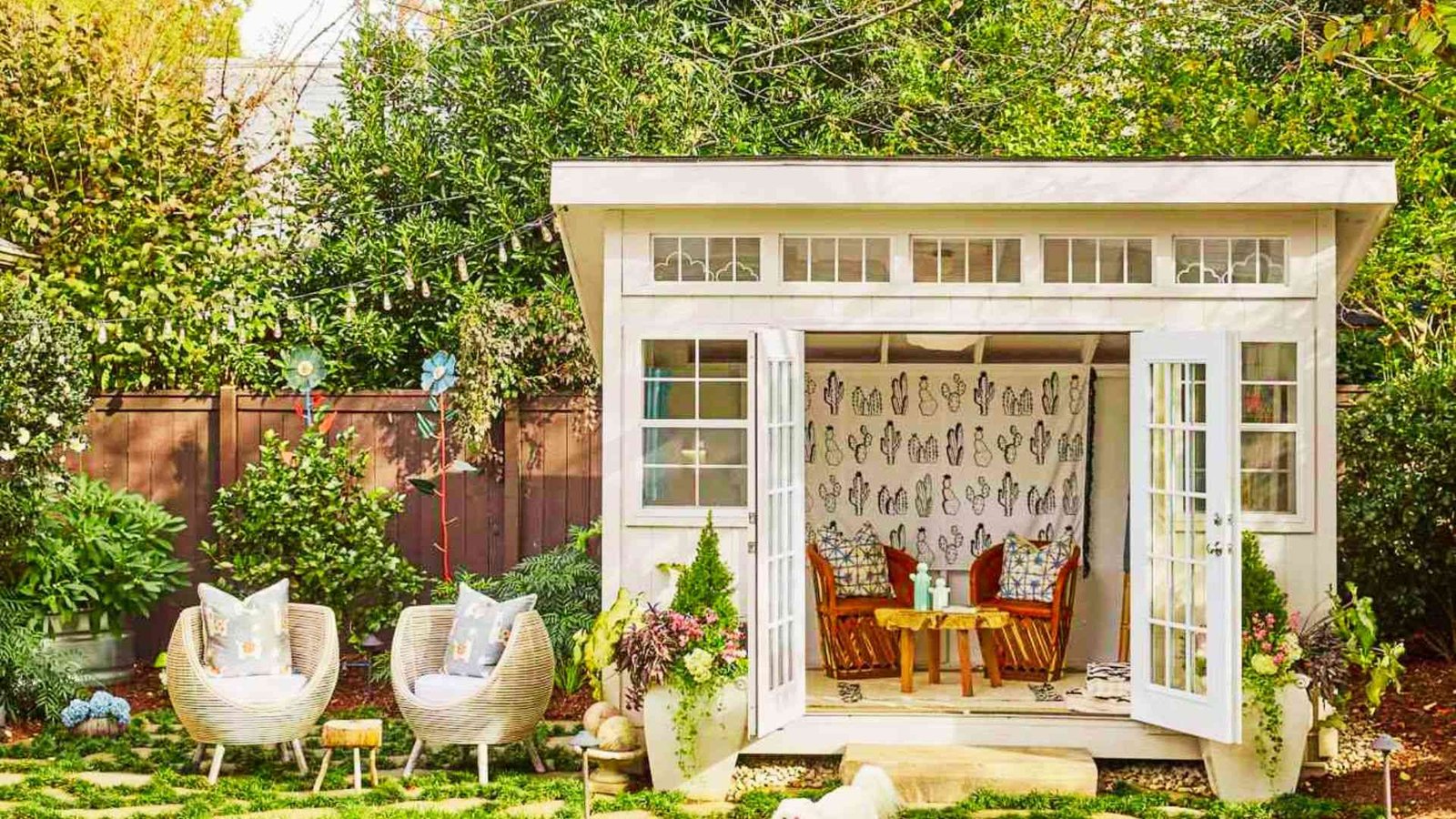 image of a cozy shed area in the garden of the house.