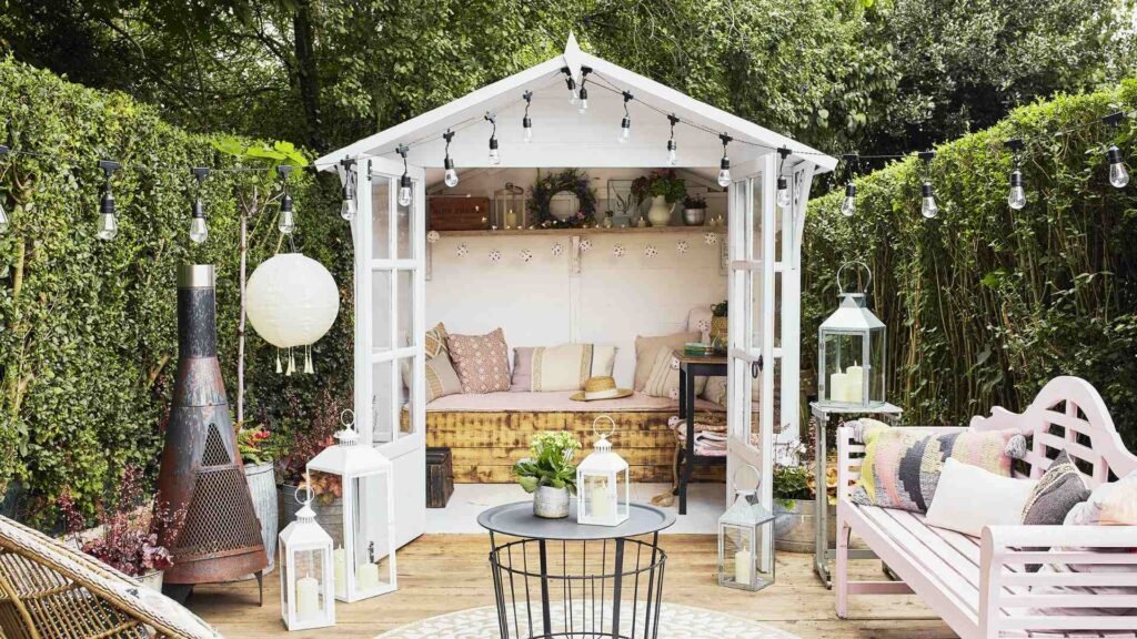 image showing asmall she shedarea in the backyard.