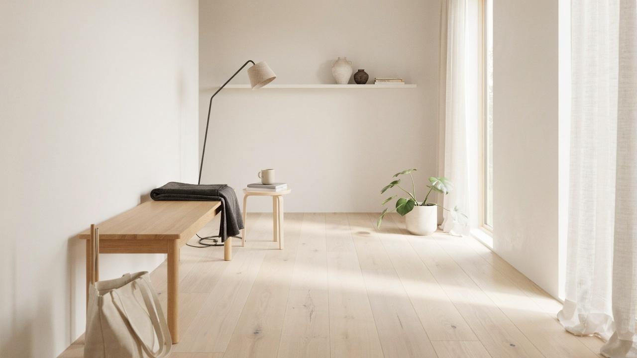 Modern minimalist shed interior.